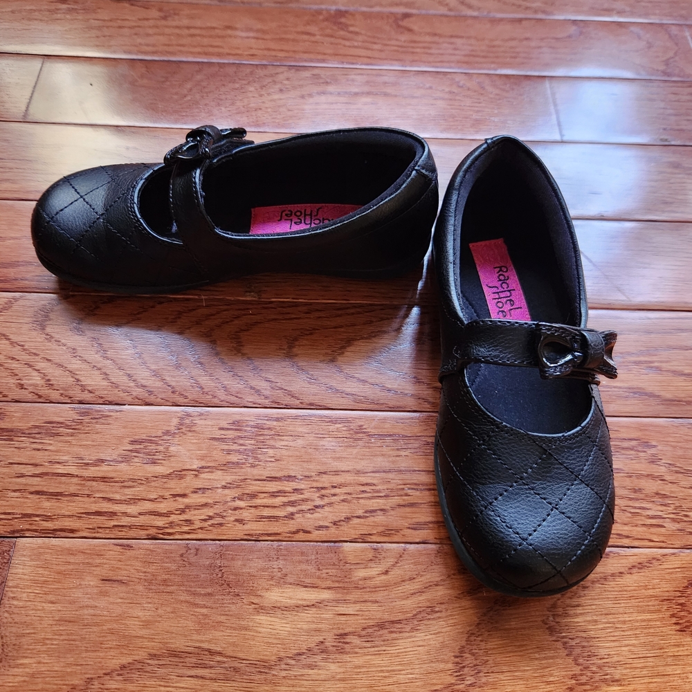 Rachel Shoes Black Quilted Mary Janes